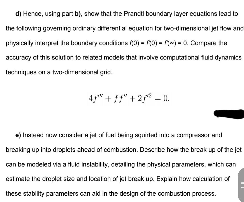 Solved a) Consider the boundary layer flow over a general | Chegg.com