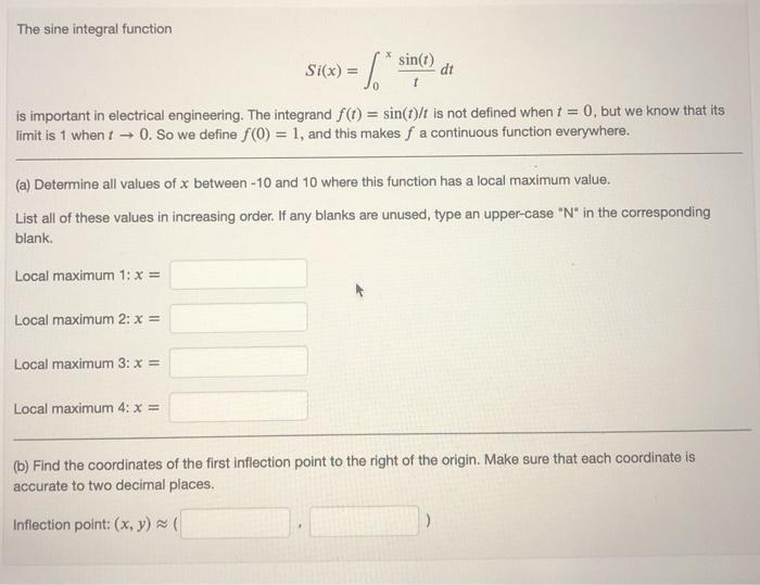 Solved (1 point) Given the following graph of the function y | Chegg.com