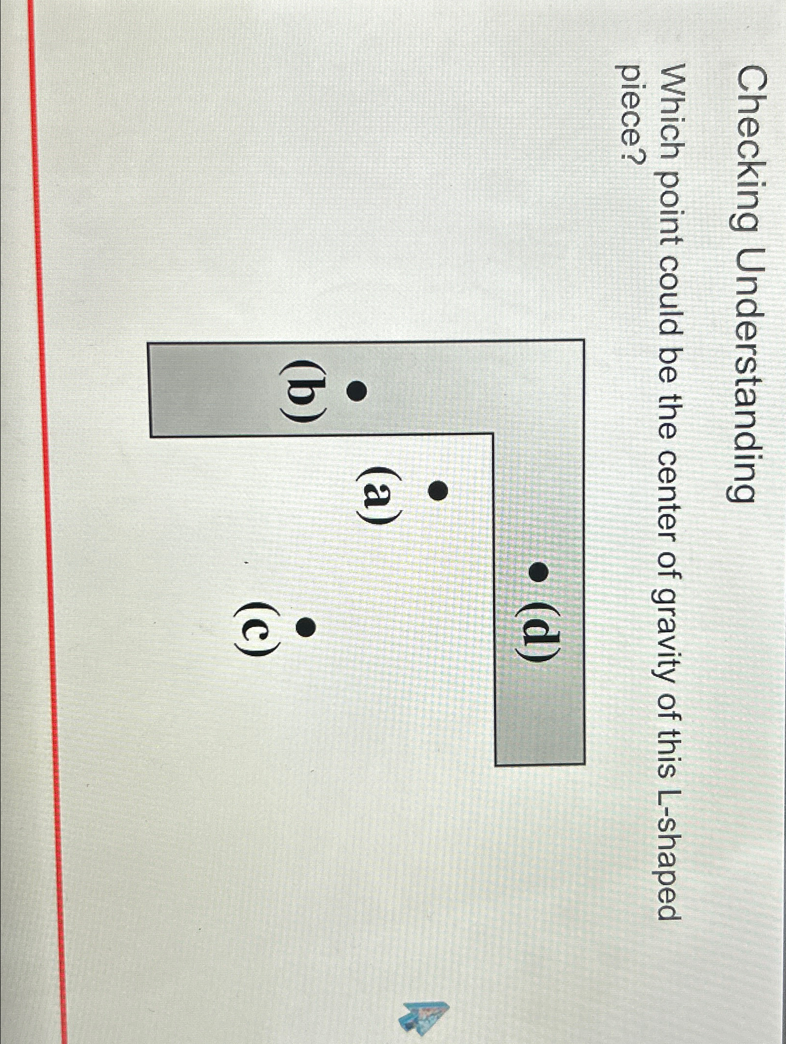 Solved Checking UnderstandingWhich point could be the center | Chegg.com