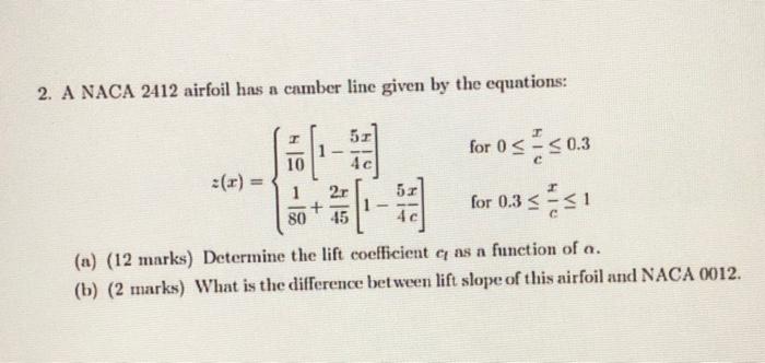 Aerodynamics ProblemFind:(1) The Angle of Attack at | Chegg.com