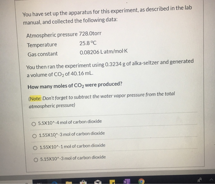 Solved You Have Set Up The Apparatus For This Experiment, As.