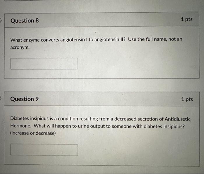 Solved What enzyme converts angiotensin I to angiotensin II? | Chegg.com