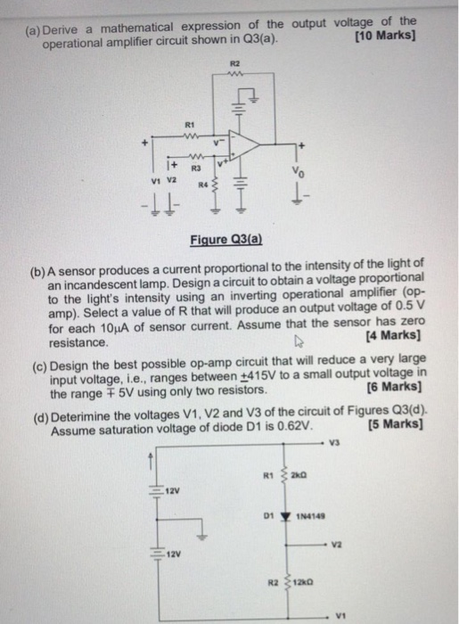 Solved (a) Derive a mathematical expression of the output | Chegg.com