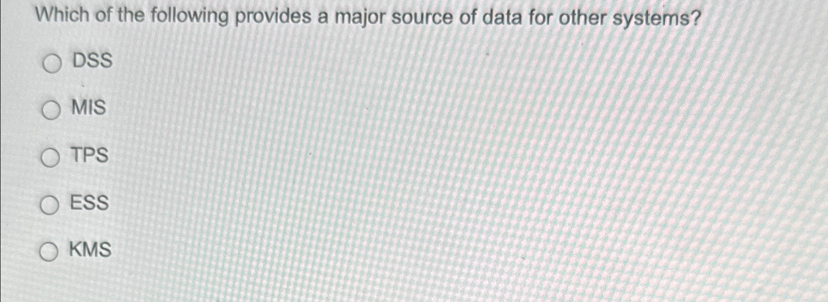 Solved Which of the following provides a major source of | Chegg.com