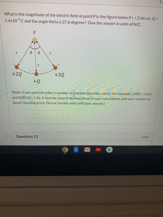 Solved What is the magnitude of the electric field at point | Chegg.com