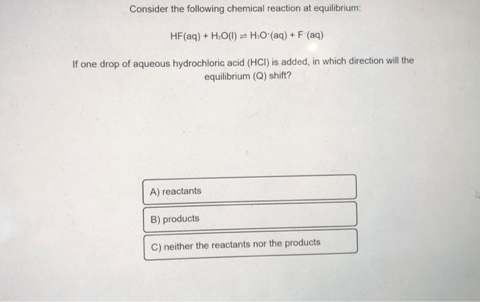 Solved Consider the following chemical reaction at | Chegg.com