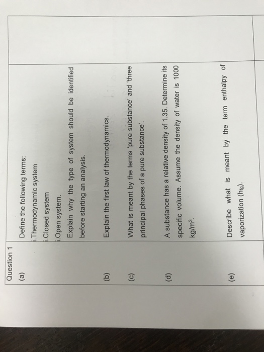 Solved Question 1 a Define the following terms Chegg