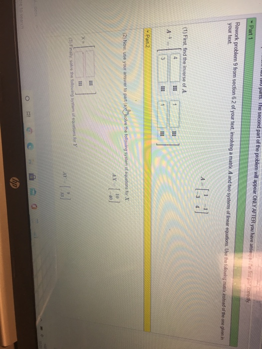 Solved two parts. The second part of the problem will appear | Chegg.com