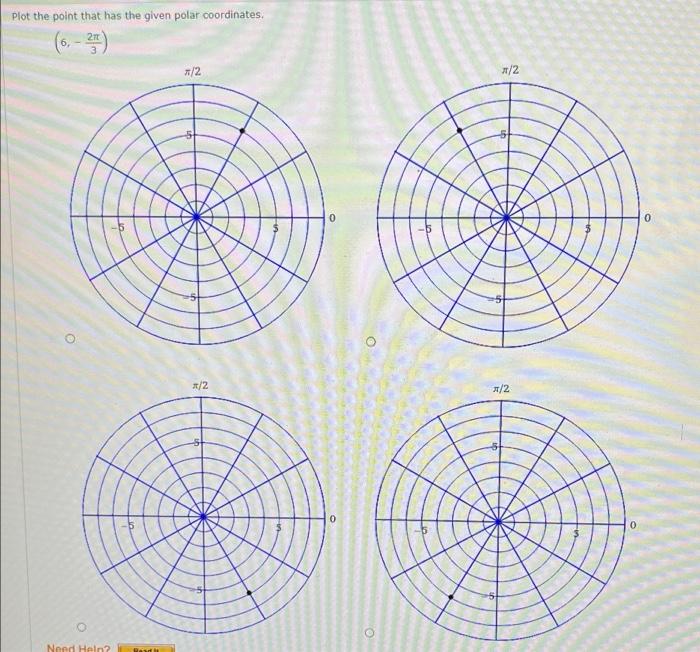 Solved Plot the point that has the given polar coordinates | Chegg.com