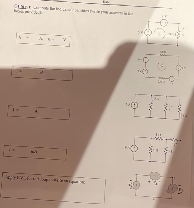 Solved Q1 (6 p.): Compute the indicated quantities (write | Chegg.com