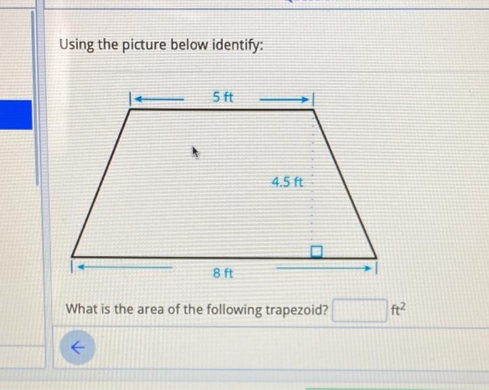 Solved Using the picture below identify: 5 ft 4.5 ft 8 ft | Chegg.com