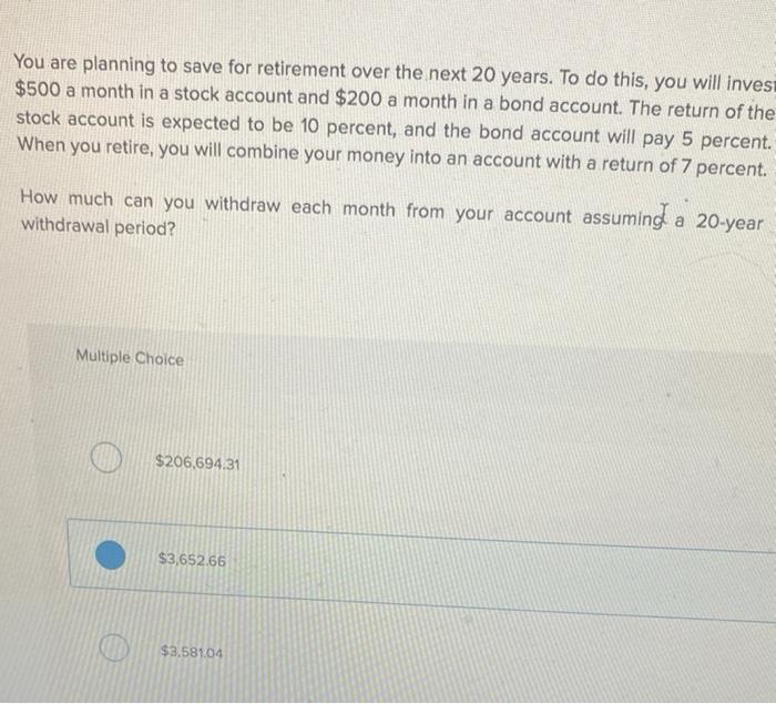 Solved You Are Planning To Save For Retirement Over The Next | Chegg.com