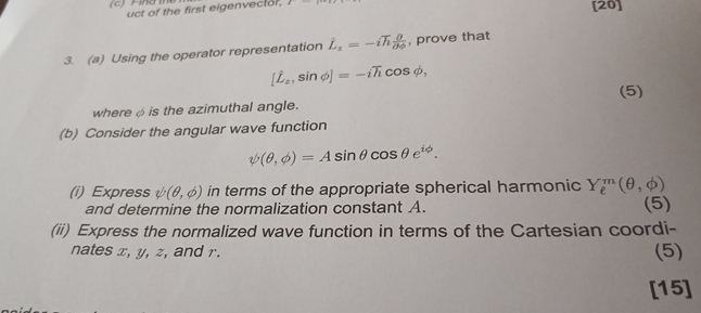 Solved (c) uct of the first eigenvector.[20]3. (a) Using | Chegg.com