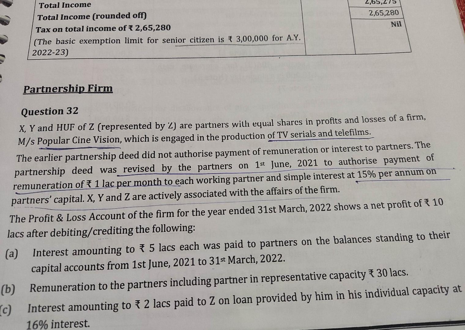 Question 32 X,Y and HUF of Z (represented by Z ) are | Chegg.com