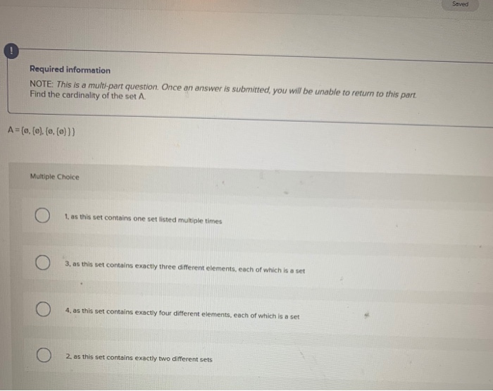 Solved Required information NOTE: This is a multi-part | Chegg.com