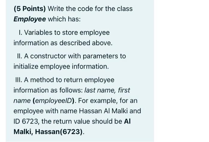 Solved Write a Java program that displays employees | Chegg.com