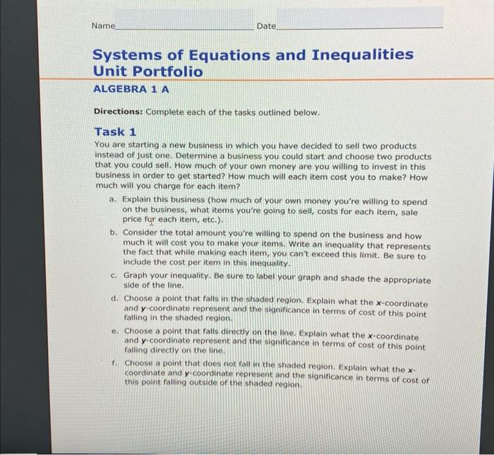 Solved Task 1 You are starting a new business in which you | Chegg.com