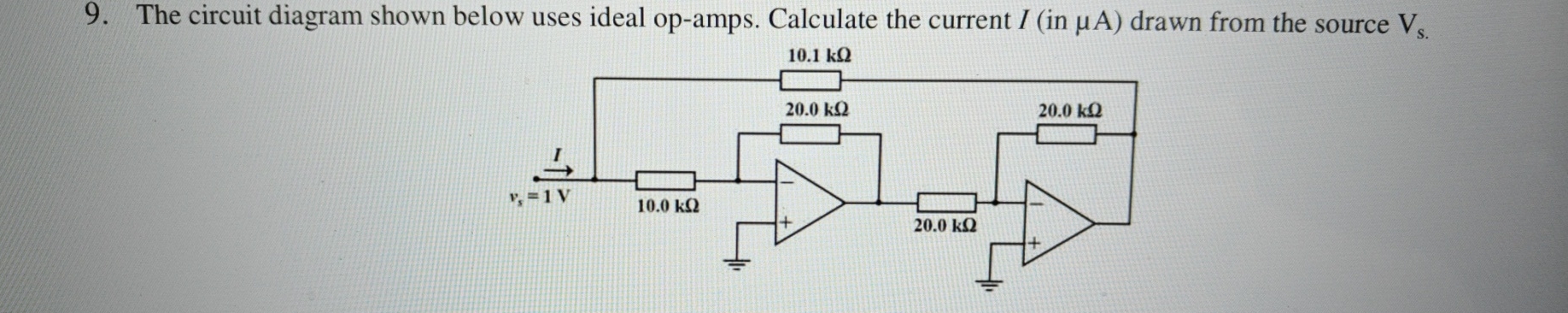 Solved The circuit diagram shown below uses ideal op-amps. | Chegg.com