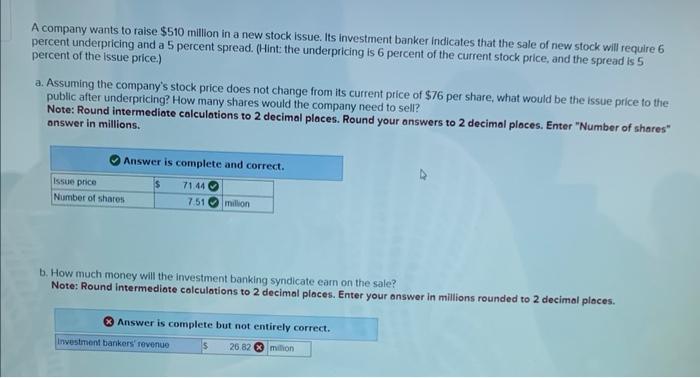 Solved Percent Underpricing And A 5 Percent Spread. (Hint: | Chegg.com