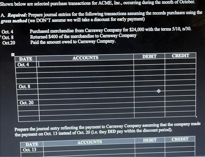 Solved hown below are selected purchase transactions for | Chegg.com
