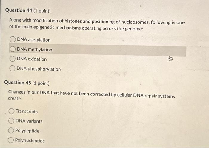 Solved Along with modification of histones and positioning | Chegg.com