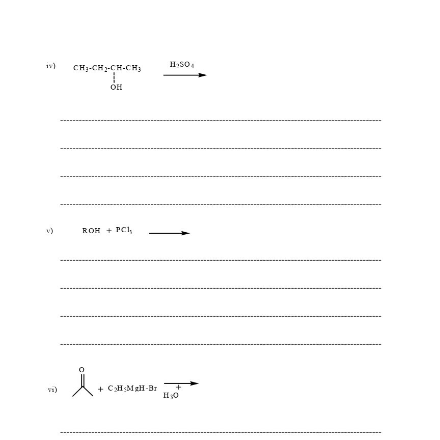 Solved Q2. Complete Any Five (5) Of The Following Reactions | Chegg.com