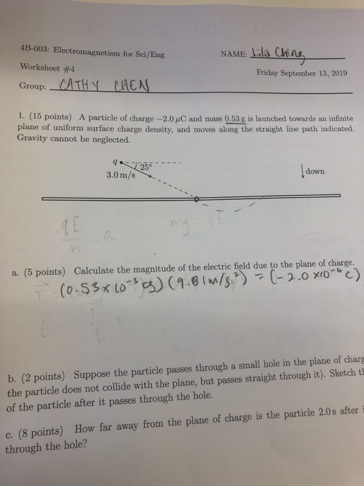 Solved 4B-003: Electromagnetism For Sci/Eng Worksheet #4 | Chegg.com