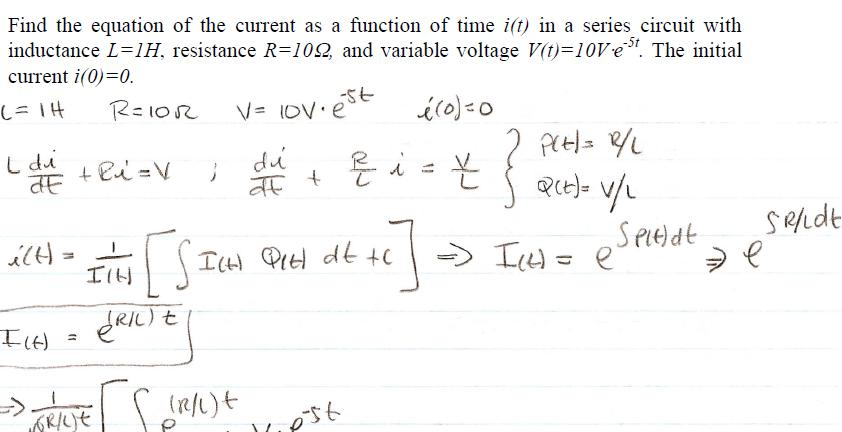 Find the equation of the current as a function of | Chegg.com