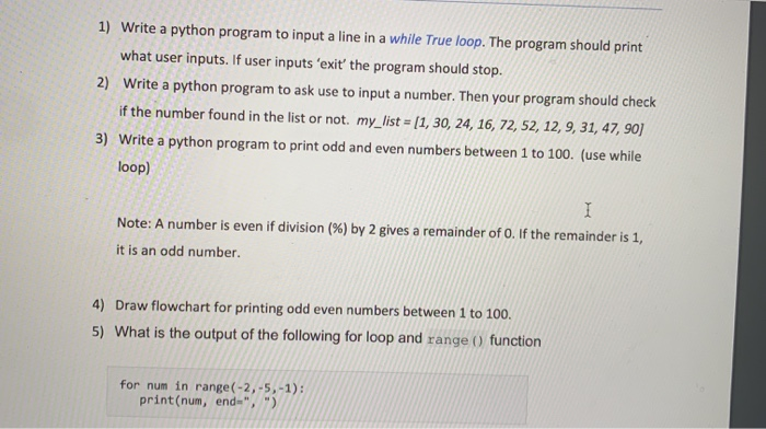 Solved 1) Write a python program to input a line in a while | Chegg.com