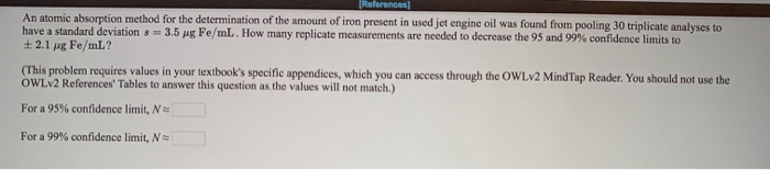 Solved rence An atomic absorption method for the | Chegg.com