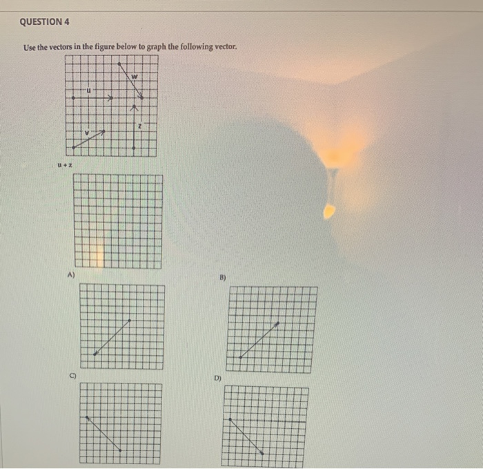 Solved QUESTION 4 Use the vectors in the figure below to | Chegg.com