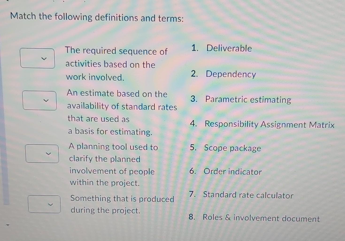 Solved When planning for the scope of a project, the | Chegg.com