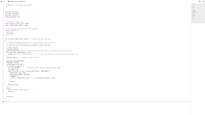 Exercise 3 (60 minutes coding): A brief file I/O | Chegg.com