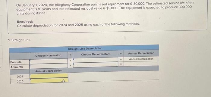 Solved On January 1 2024 The Allegheny Corporation Chegg Com   Image