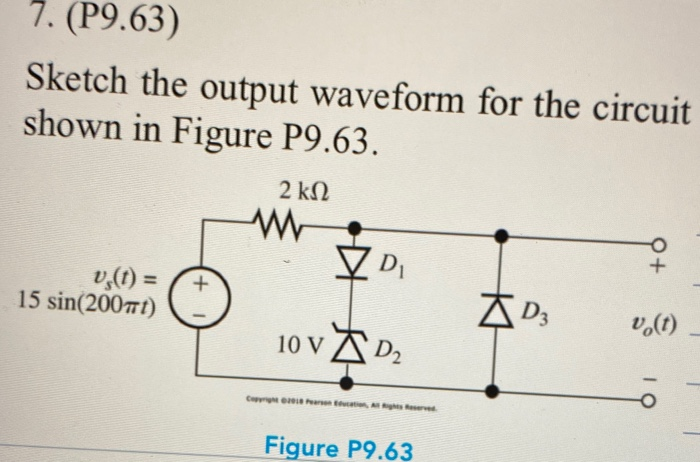 Solved sketch the output waveform for the circuit shown in | Chegg.com