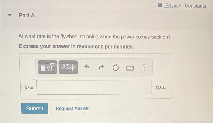 Solved Problem 9.16 - Enhanced - with Feedback A flywheel in | Chegg.com