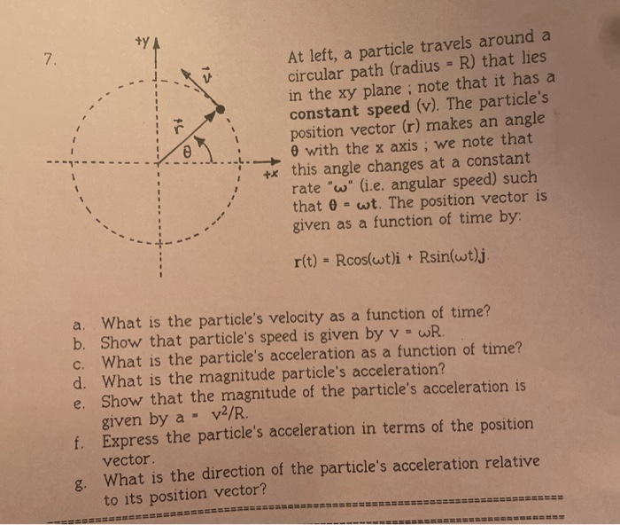 Solved At Left, A Particle Travels Around A Circular Path | Chegg.com