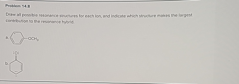 Solved Problem 148draw All Possible Resonance Structures 5853