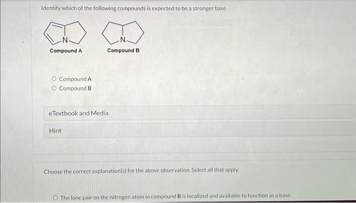 Solved Identify which of the following compounds is expected | Chegg.com