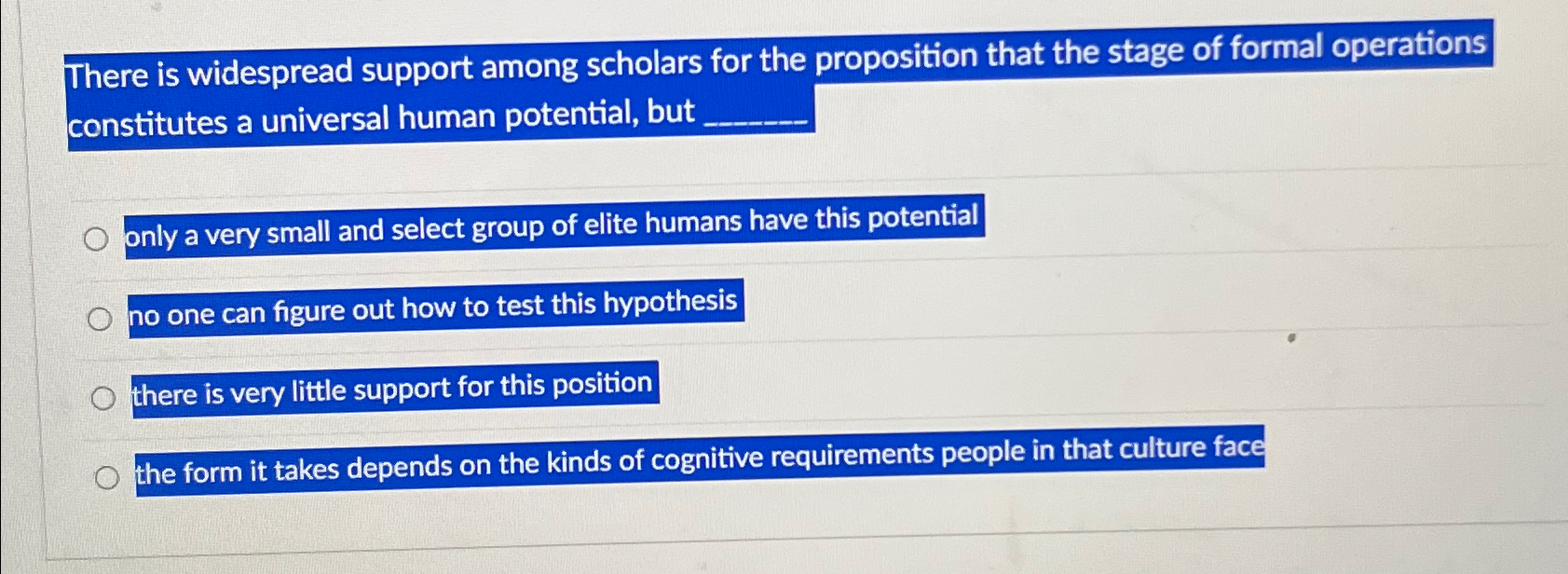 Solved There is widespread support among scholars for the | Chegg.com