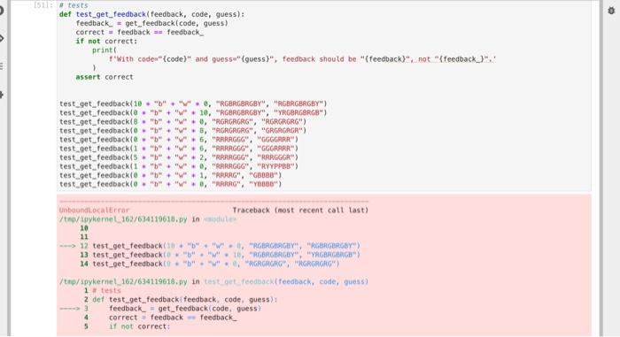 Exercise Define a function get_feedback that • takes | Chegg.com