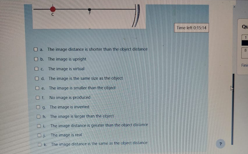 Solved a. ﻿The image distance is shorter than the object | Chegg.com