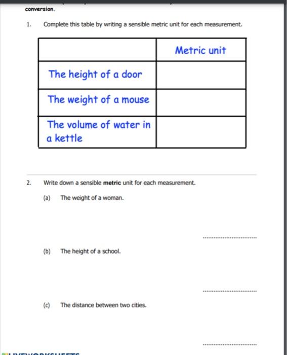 Metric clearance conversion height