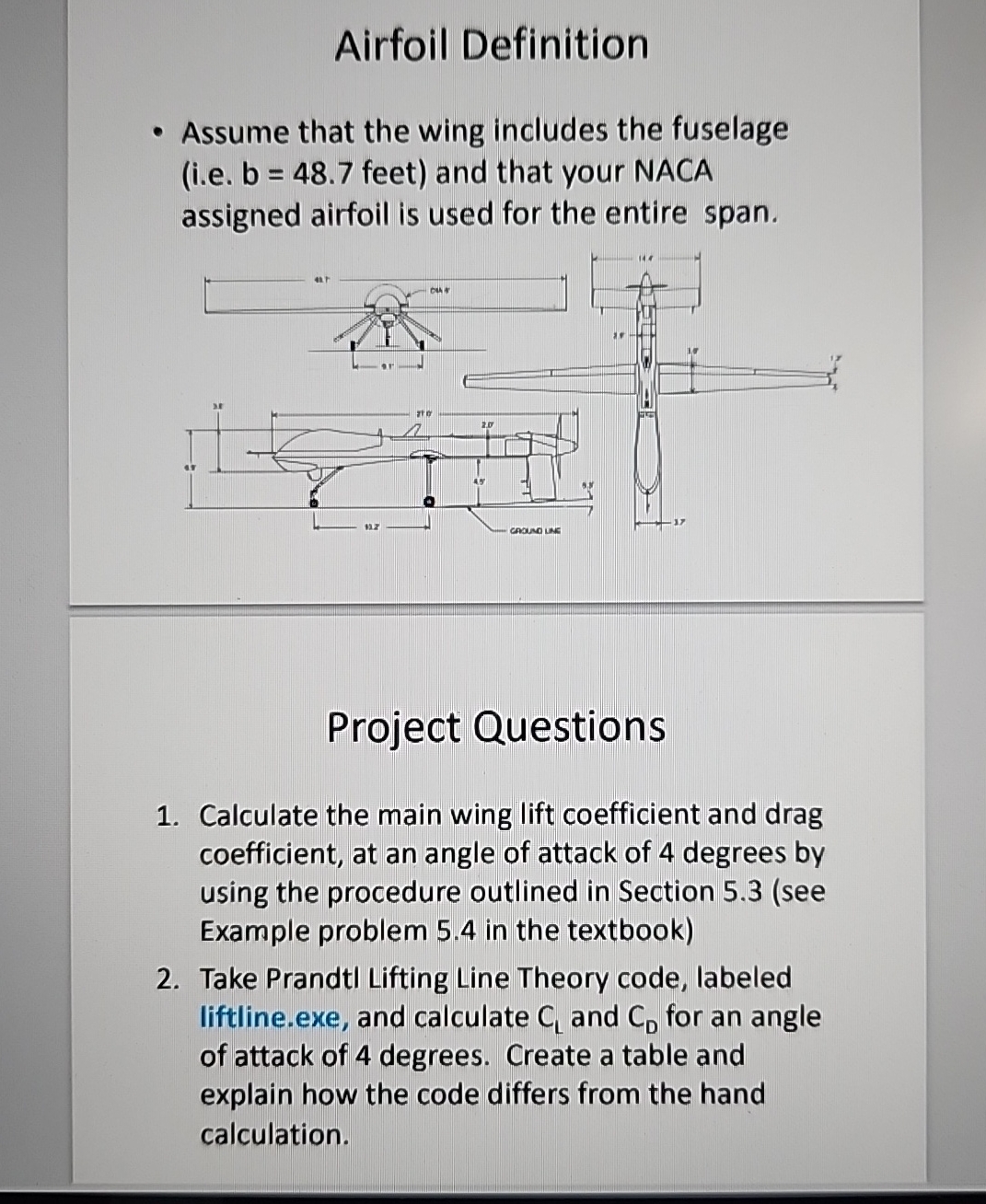 Airfoil Definition (NACA 64421)Assume that the wing | Chegg.com