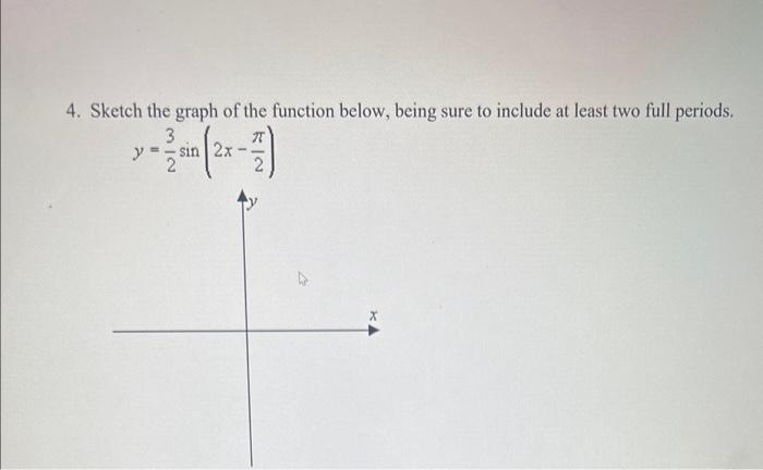 Solved 4. Sketch the graph of the function below, being sure | Chegg.com