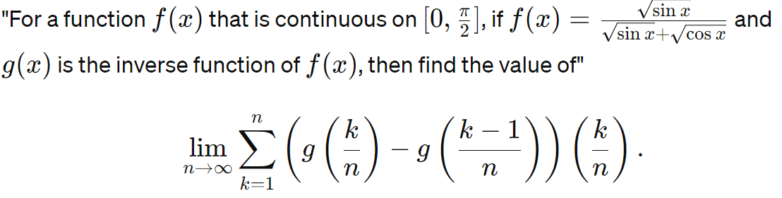 Solved An Increasing Function Fxsinx2sinx2cosx2 ﻿on The 