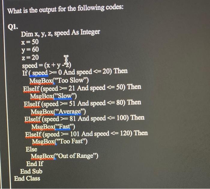 Solved visual programming ( I need a screenshot for the | Chegg.com