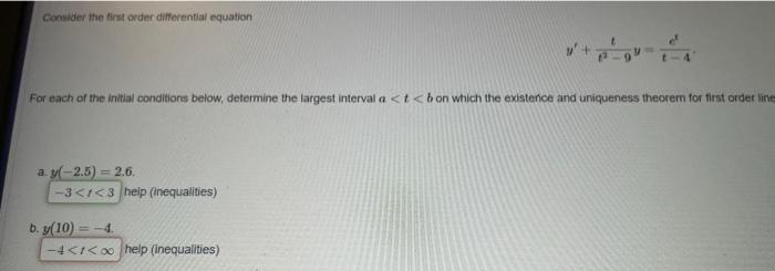 Solved Consider the finst order differential equation | Chegg.com