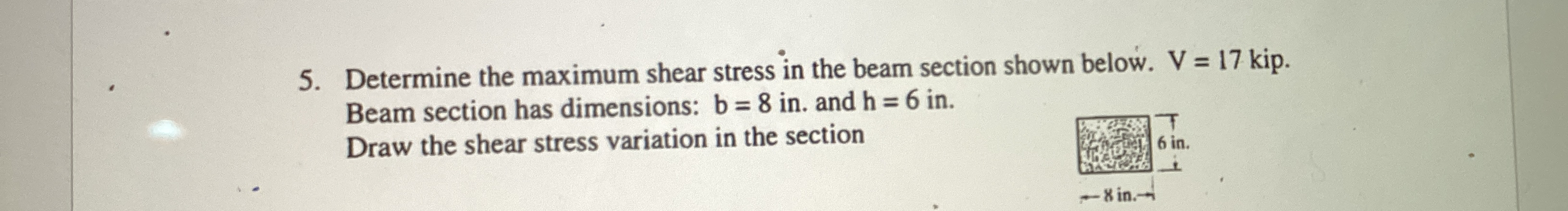 Solved Determine the maximum shear stress in the beam | Chegg.com