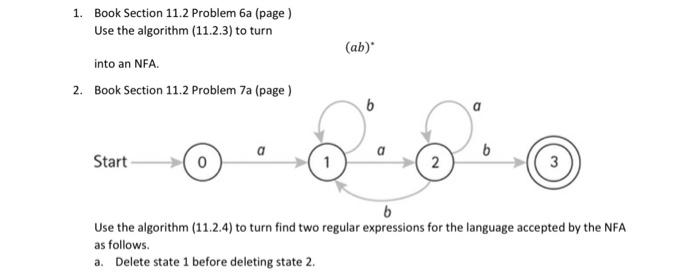 Solved 1. Book Section 11.2 Problem 6 (page ) Use the | Chegg.com